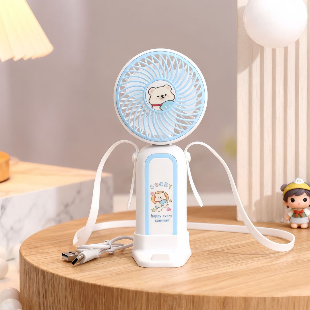 Women Portable Mini Handheld Fan with USB Charging Function Bowlift