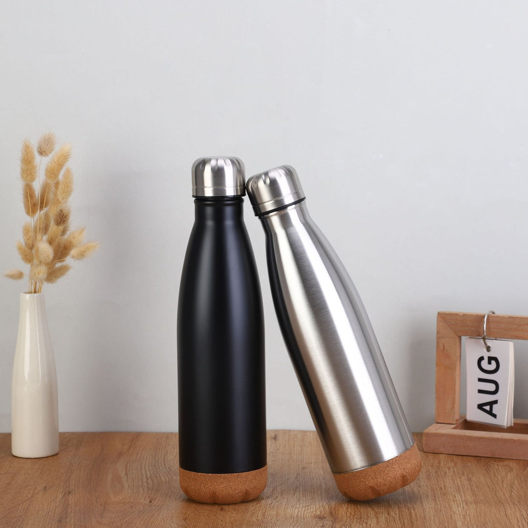 Ladies stylish stainless steel insulated bottle with cork bottom Bowlift