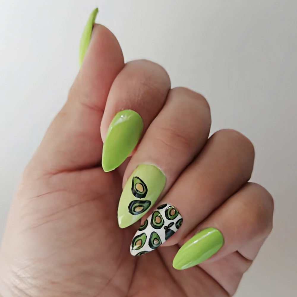 Avocado-Themed Press-On Nails Bowlift