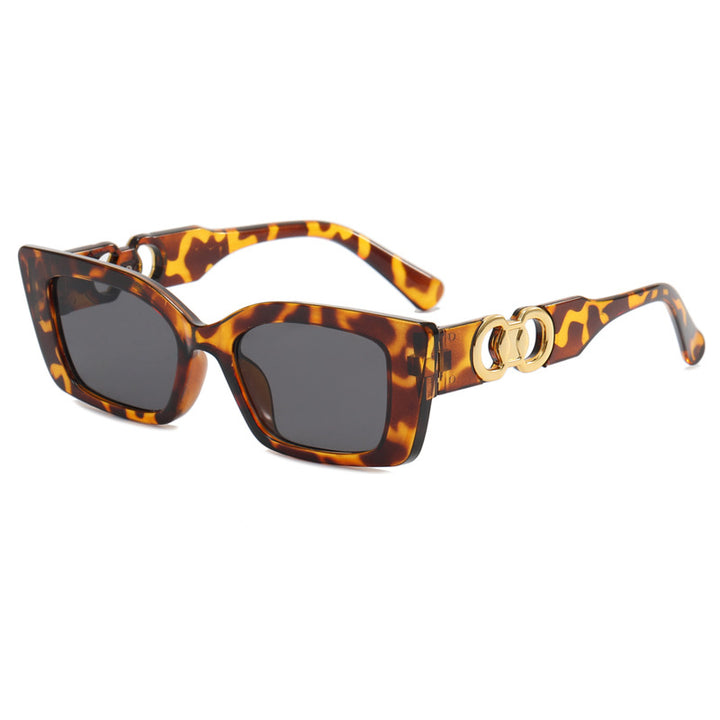 Women's fashionable square sunglasses with glamorous accents Bowlift