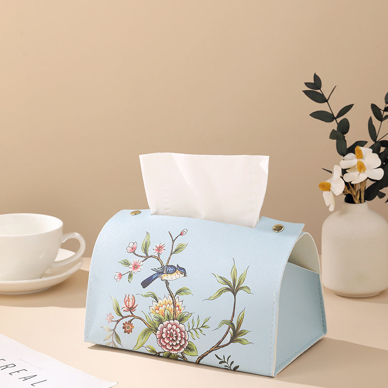 Artistic Floral Tissue Box Cover Bowlift