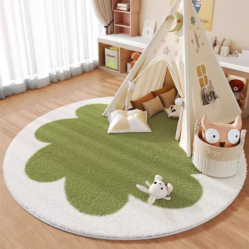 Round Flower-Shaped Area Rug