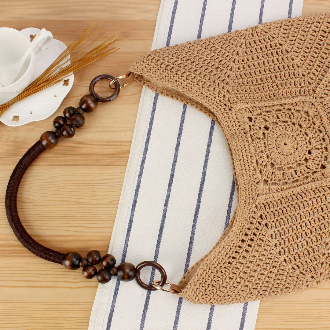 Handbag with Artistic Crochet Pattern Bowlift