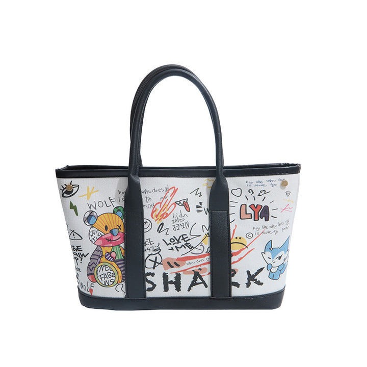 WoPlayful Illustrated Canvas Tote Bag Bowlift