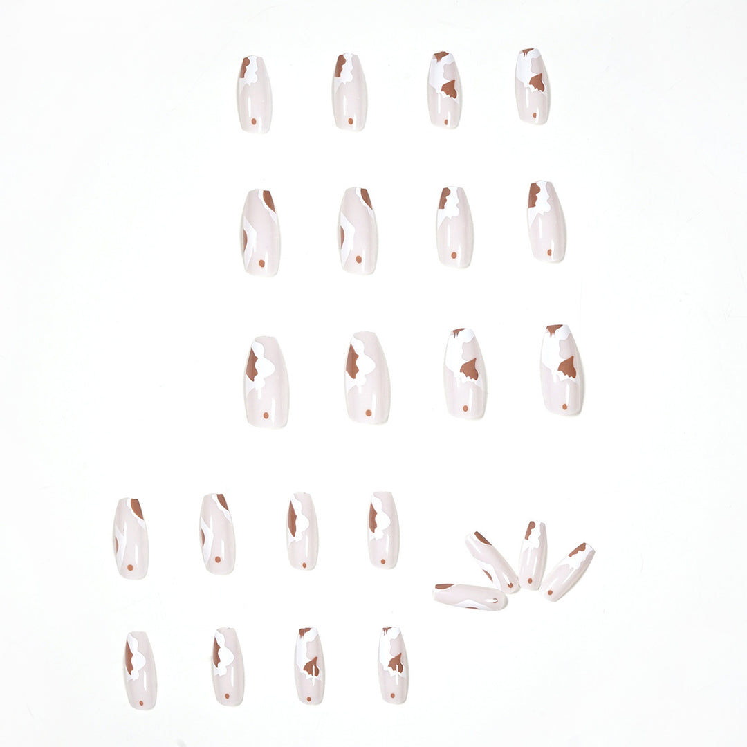 Artistic acrylic nails with trendy design Bowlift