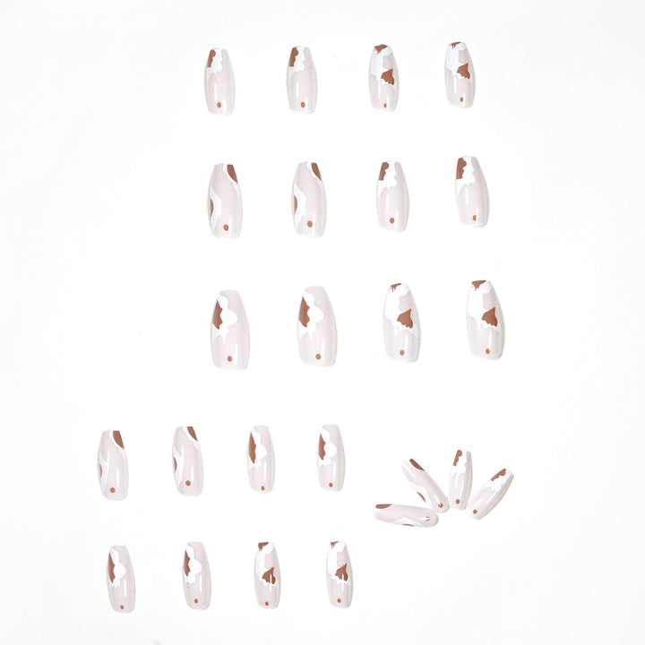 Artistic acrylic nails with trendy design Bowlift