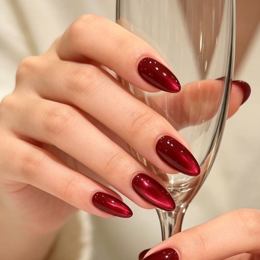 Artistic Press-On Nail Set with Celestial Design Bowlift