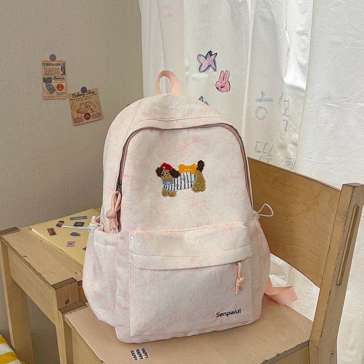 Playful Embroidered Backpack