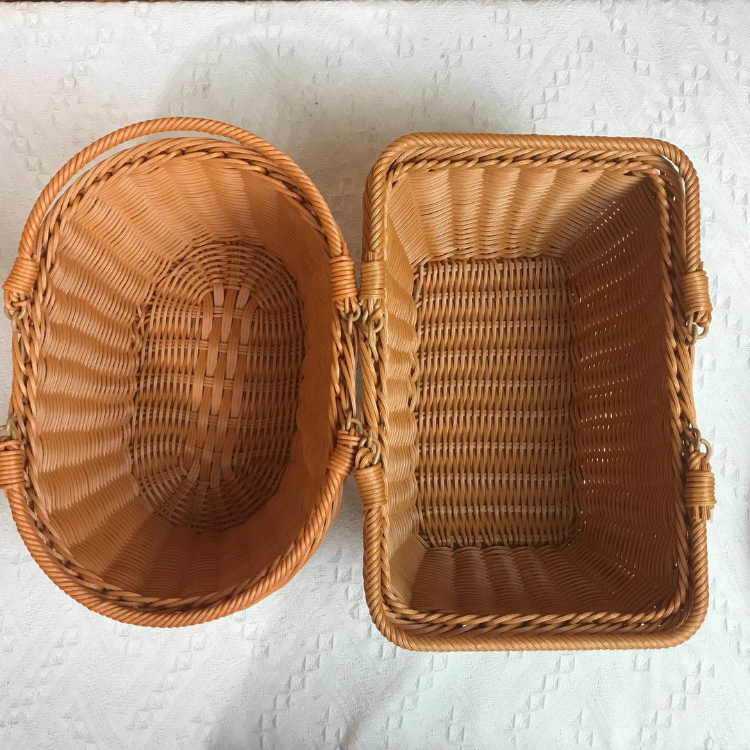 Handcrafted Rectangular Woven Storage Basket Bowlift