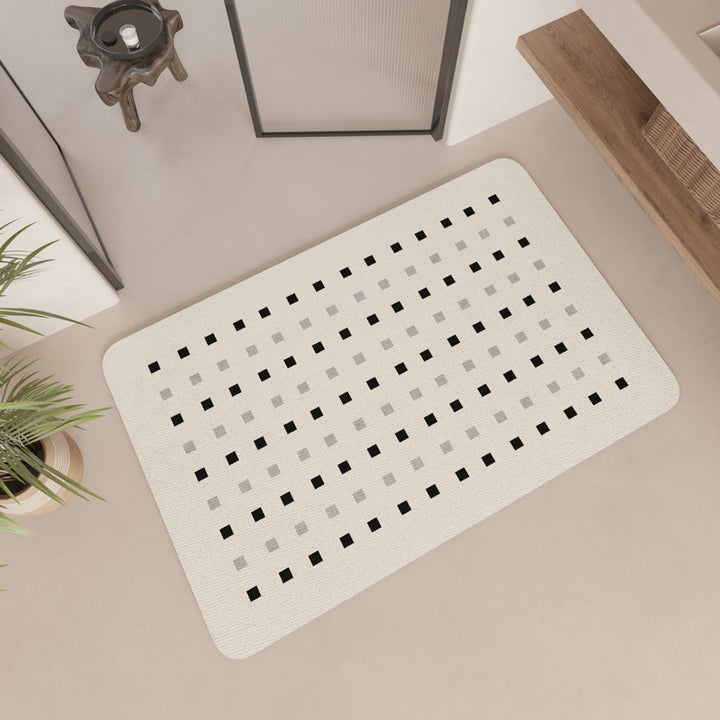 Modern Geometric Patterned Bath Mat Bowlift