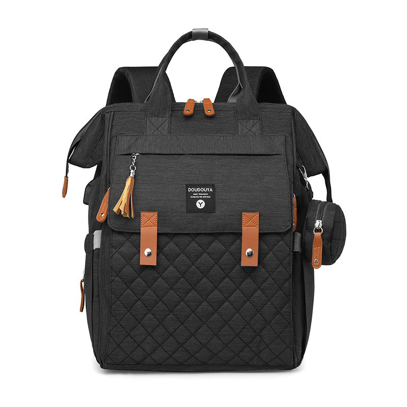 Multi-Functional Quilted Travel Backpack Bowlift