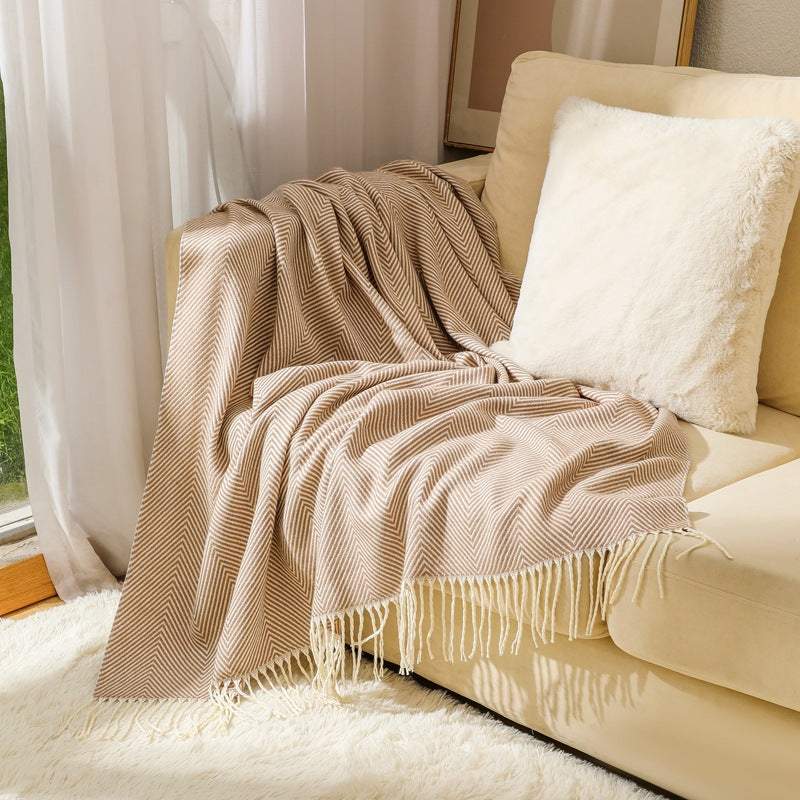 Women's stylish and soft zigzag blanket Bowlift