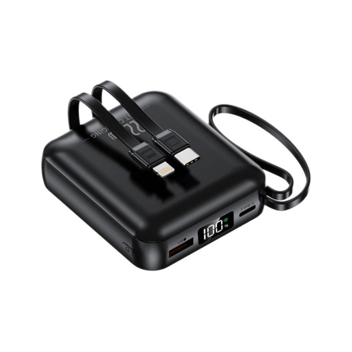Wearable power bank with dual USB-C connection and digital charge level indicator Bowlift