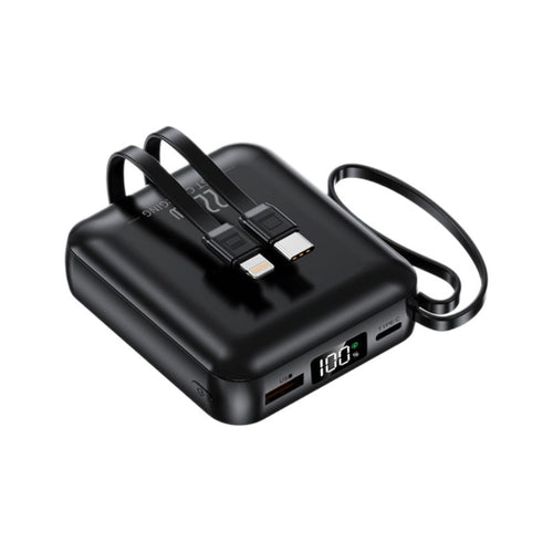 Wearable power bank with dual USB-C connection and digital charge level indicator Bowlift