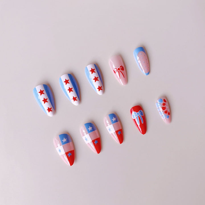 Creative nail art set with playful designs and accents Bowlift
