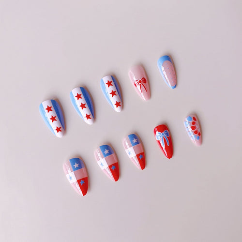 Creative nail art set with playful designs and accents Bowlift