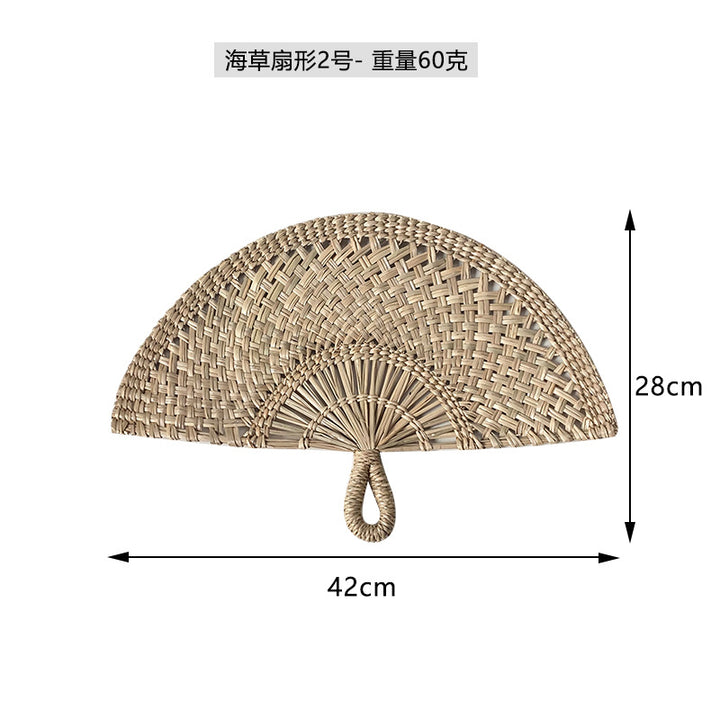 Ladies hand-woven fan made of natural material Bowlift
