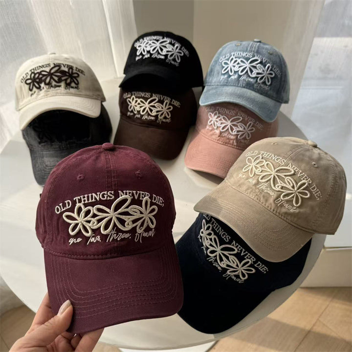 Women's Embroidered Floral Baseball Cap Bowlift 1783922211