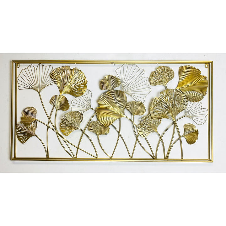 Decorative Metal Wall Art Sculpture with Ginkgo Leaf Design Bowlift 1789208504
