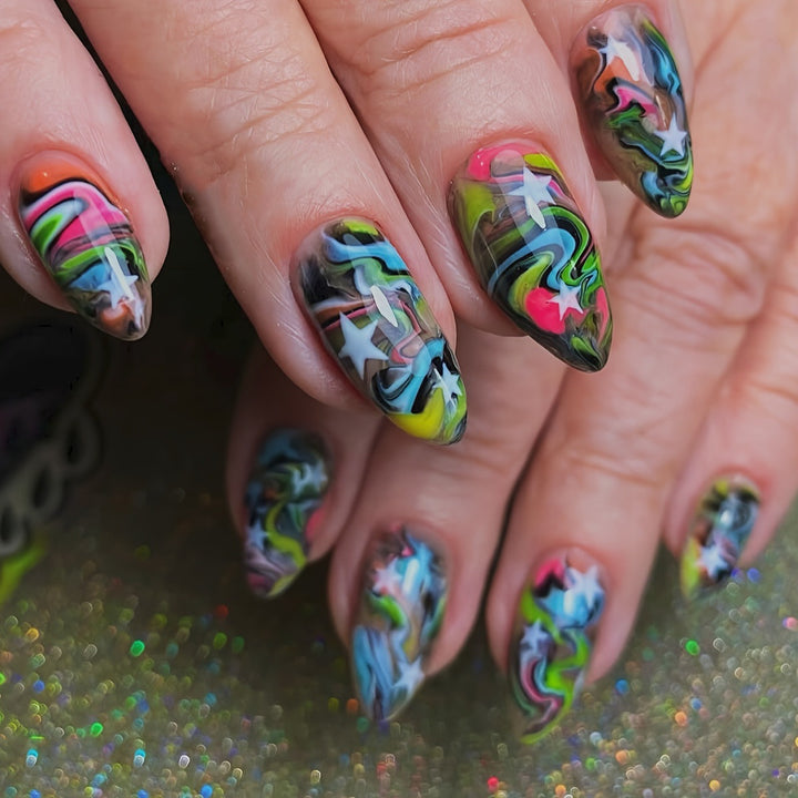 Artistic Swirl Nail Art Bowlift