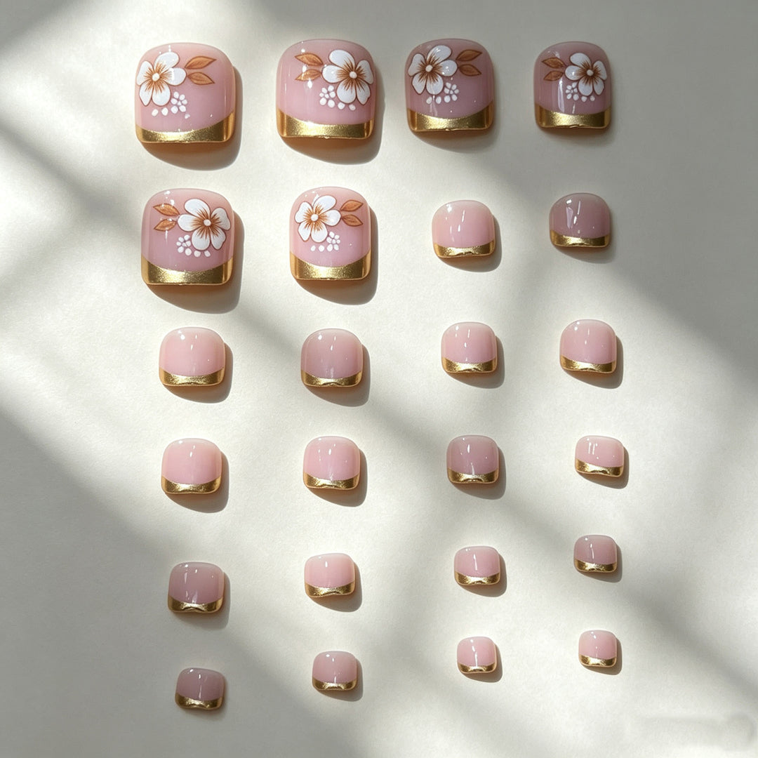 Elegant Floral Pedicure Art Set Bowlift