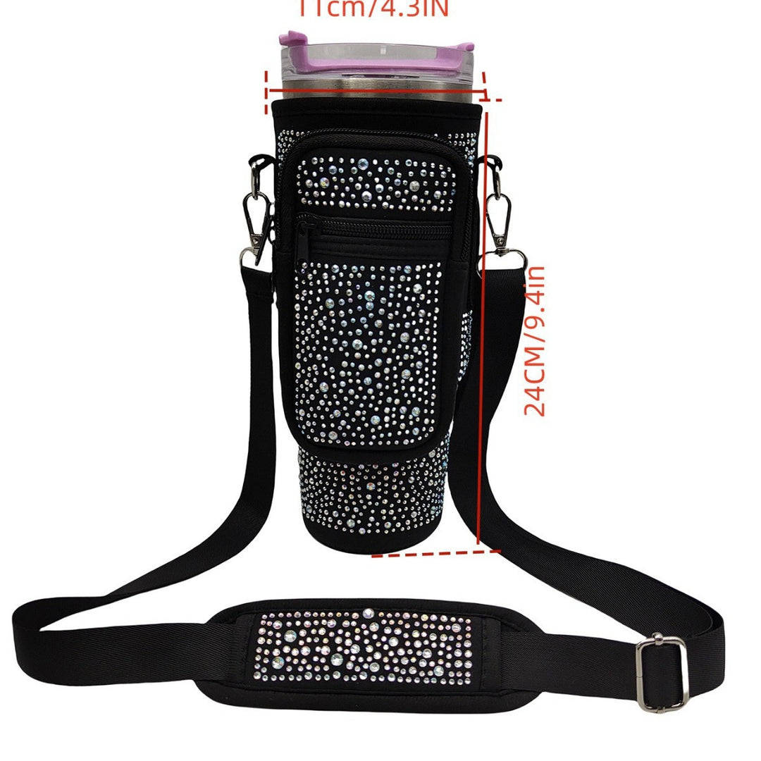 Ladies drinking bottle cover with sparkling rhinestones Bowlift