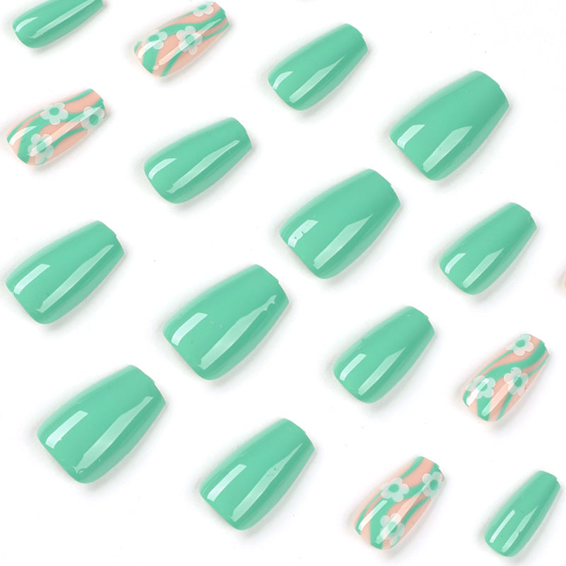 Artistic Nail Extensions in a Modern Floral Design Bowlift