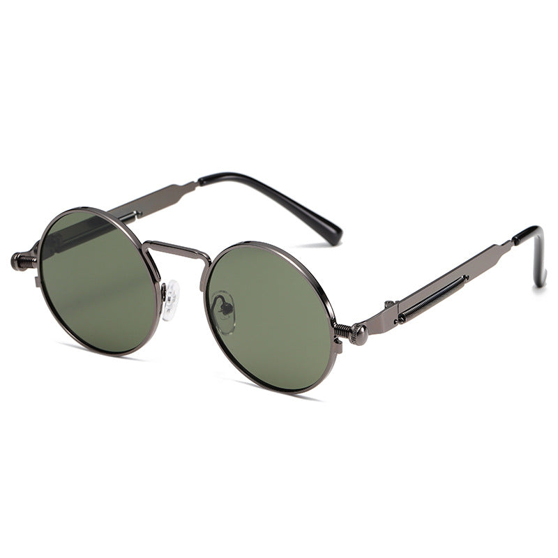 Women's fashionable round sunglasses with precise metal frame Bowlift