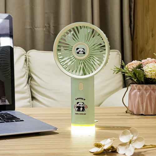 Women Portable Mini Fan with Cute Panda Design Bowlift