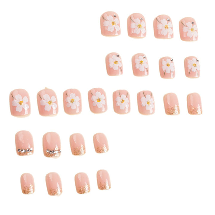 Floral Design Press-On Nail Art Tips Bowlift