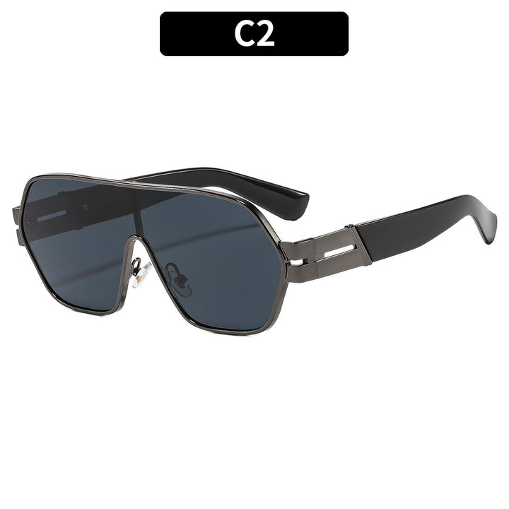 Oversized Angular Shield Sunglasses