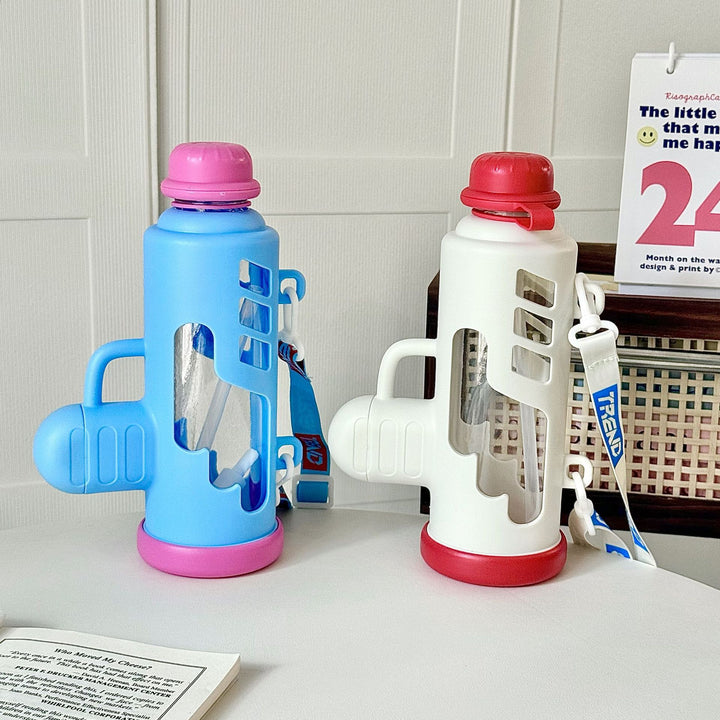 Women Trendy Water Bottle with Innovative Design and Practical Carry Handle Bowlift