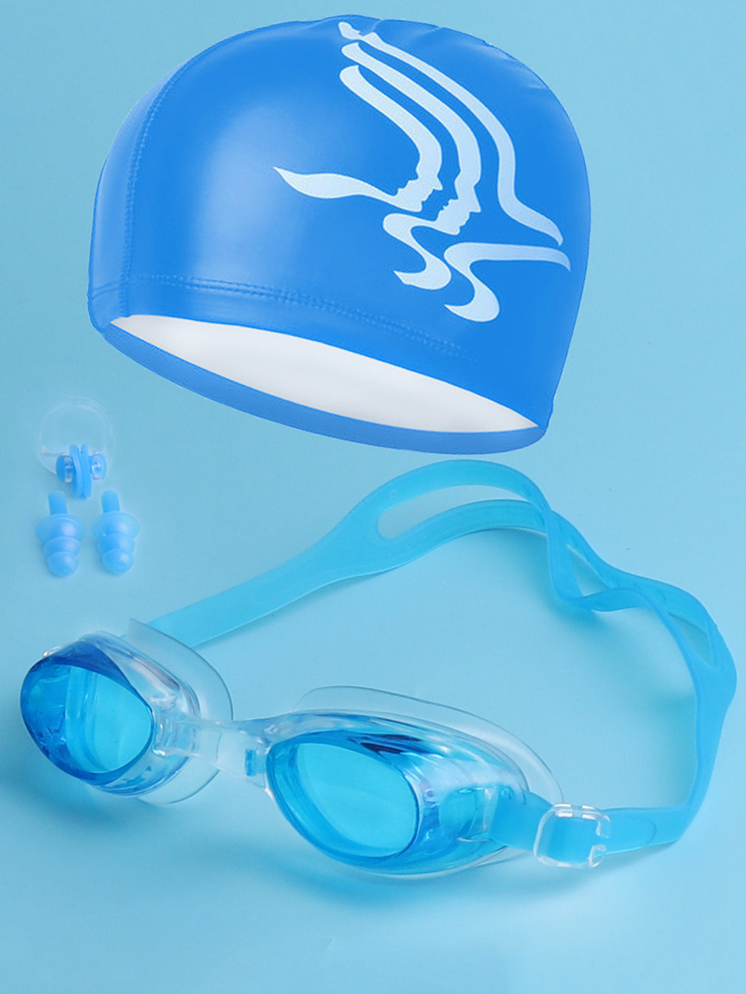 Swim set with comfortable swim cap and ear protection Bowlift