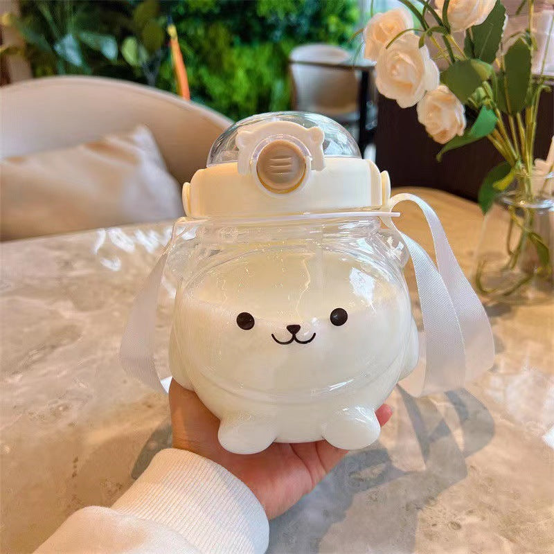 Ladies Playful Water Bottle with Animal Design Bowlift
