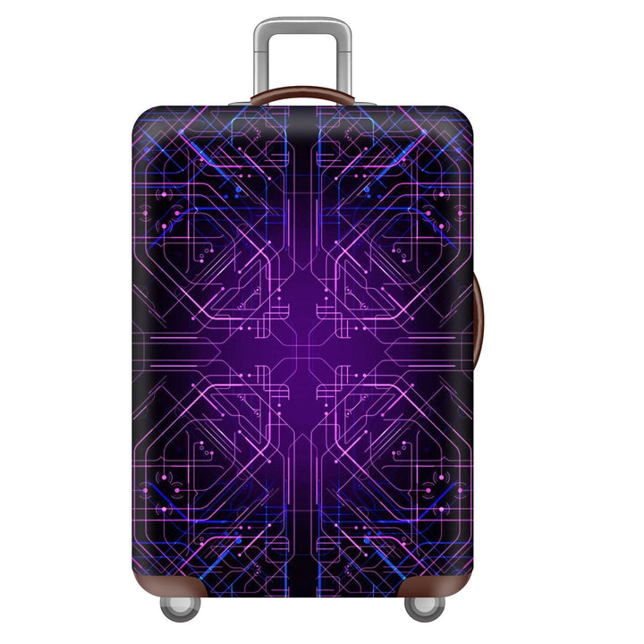 Unisex nan elastic suitcase cover with three-dimensional honeycomb pattern, shock-absorbing stretch protection cover for trolley with zipper Bowlift