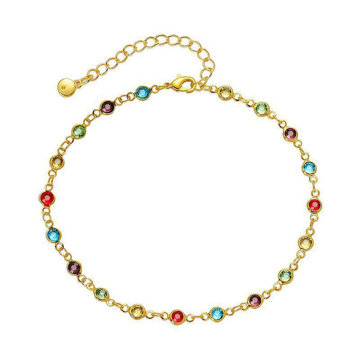 Colorful Gemstone Ankle Bracelet Bowlift