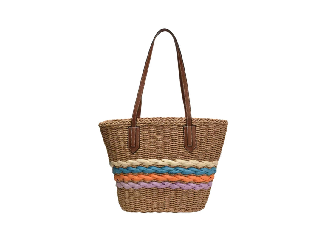 Shoulder bag made of braided material with colorful detail Bowlift