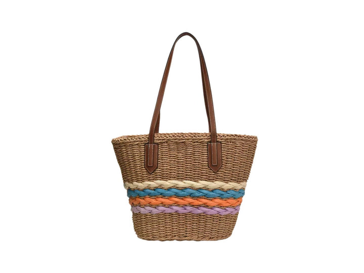 Shoulder bag made of braided material with colorful detail Bowlift