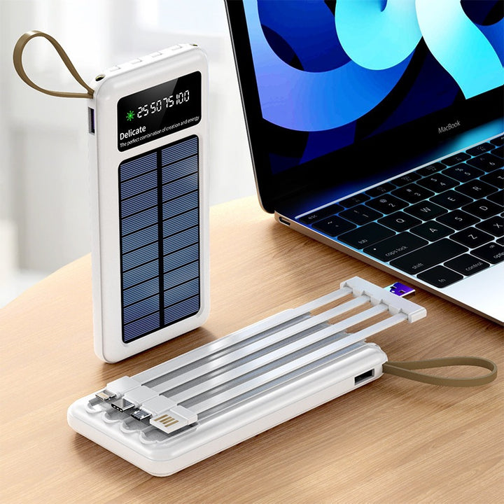 Solar-powered power bank with digital display and innovative fast charging function Bowlift