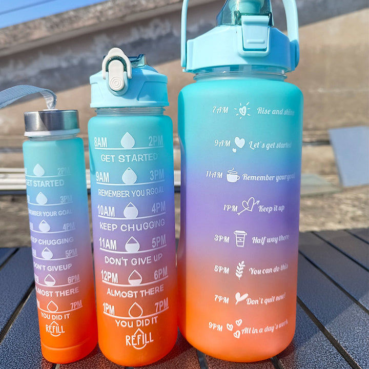 Unisex Motivating Water Bottle with Time Markings Bowlift