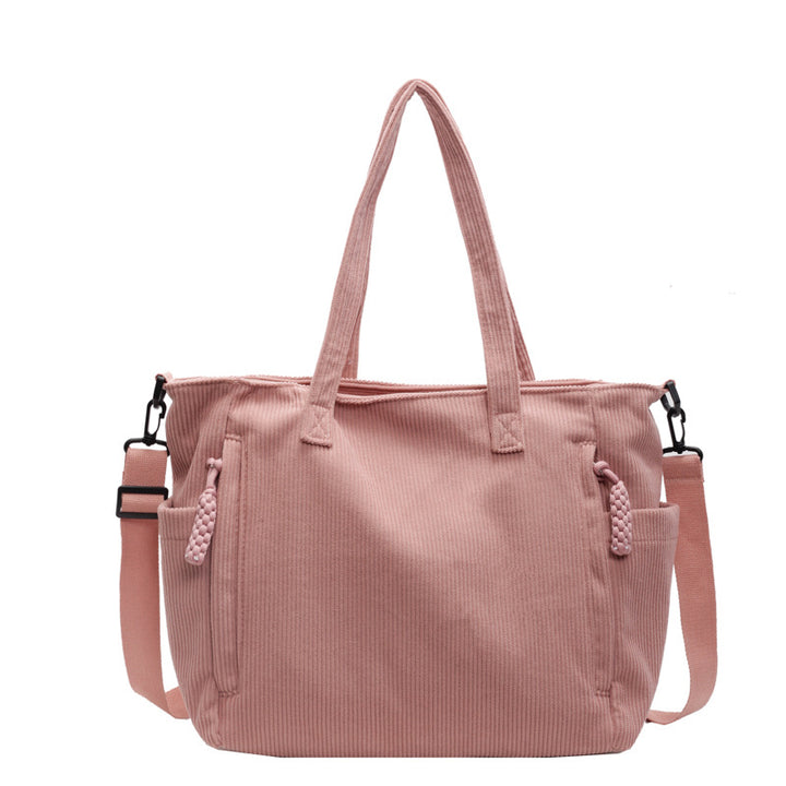 Multi-Pocket Canvas Tote Bag Bowlift