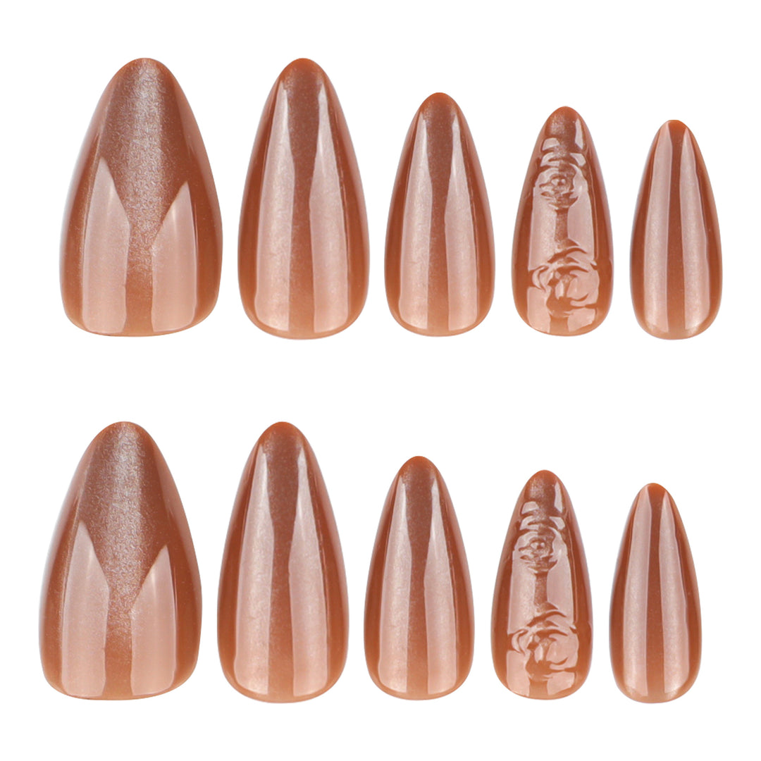 Artful rose nail art with shine Bowlift