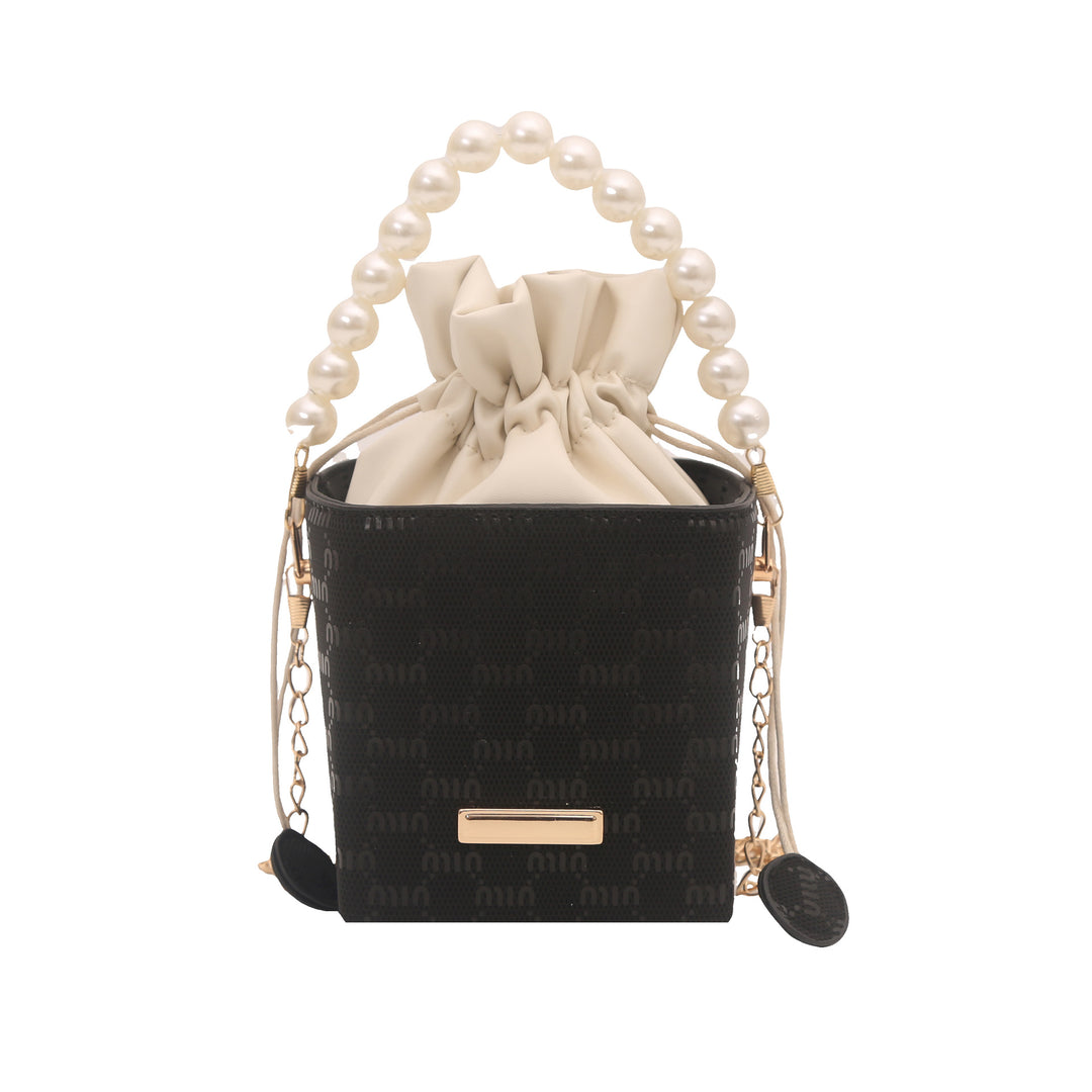 Elegant Pearl-Handled Mini Bucket Bag Bowlift