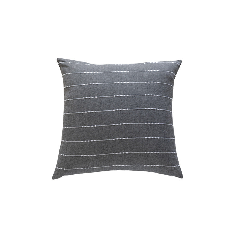 Structured Striped Velvet Cushion