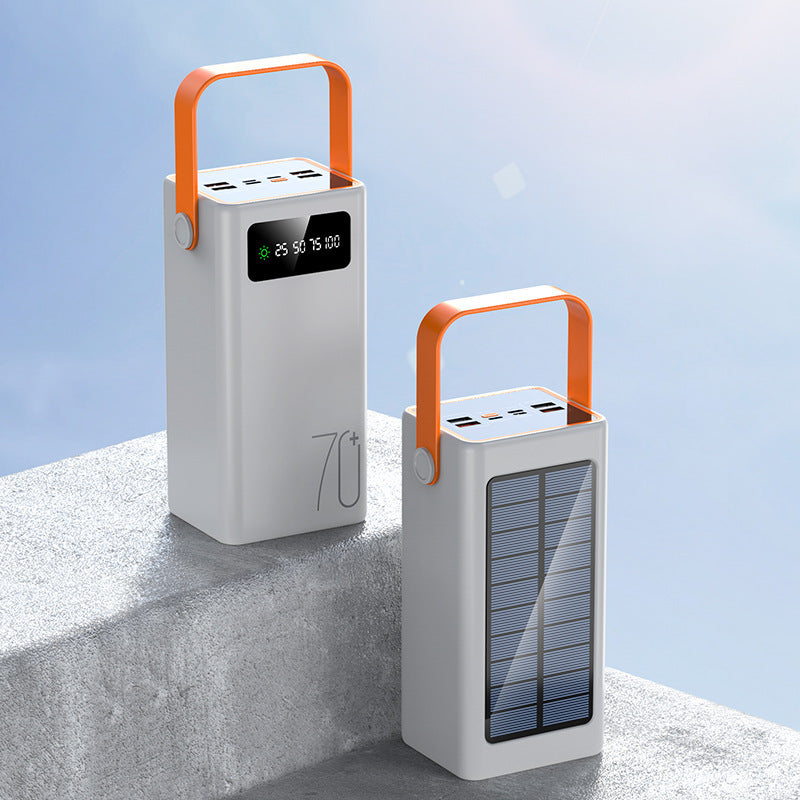 Portable solar charger with multifunctional LED display Bowlift
