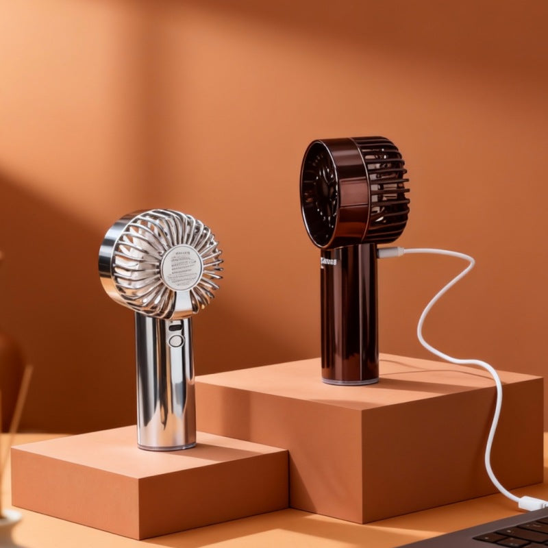 Women's portable spray fan with USB connection and ergonomic handle Bowlift
