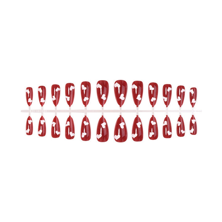 Heart Design Press-On Nail Set Bowlift