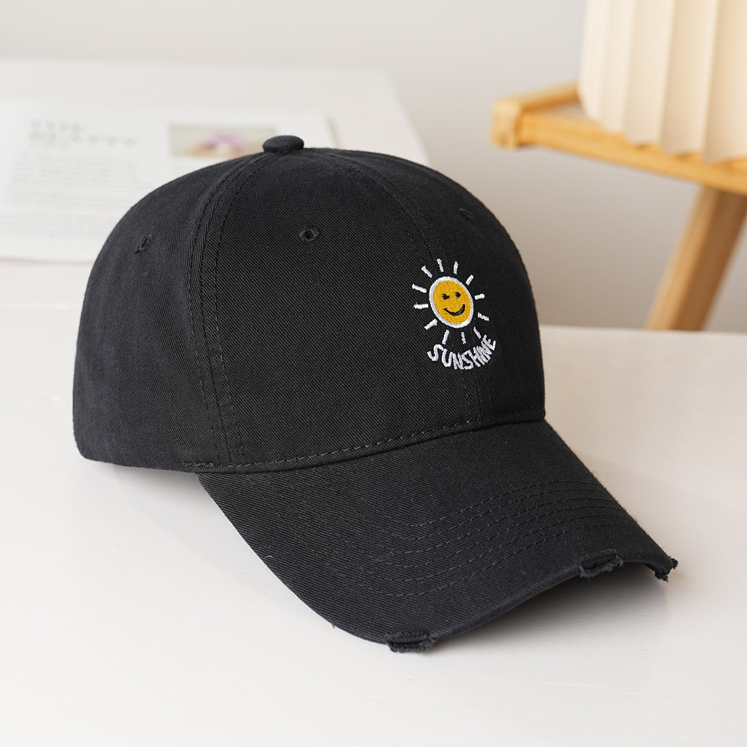 Women's sporty cotton cap with sun embroidery Bowlift