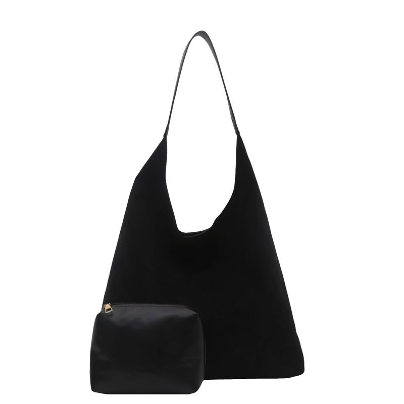 Suede Slouchy Hobo Bag Bowlift