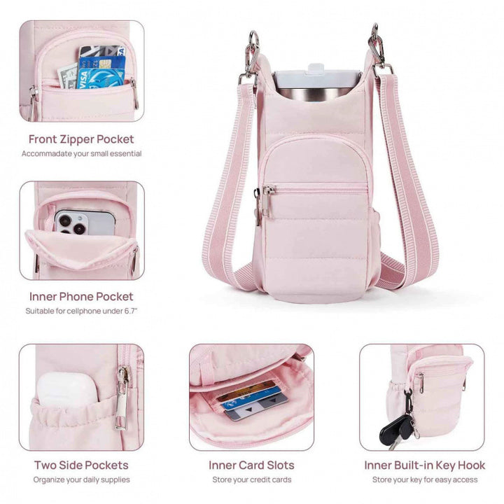 Practical smartphone bag with insulated cup holder Bowlift